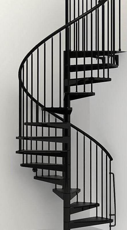 Escada metálica preta