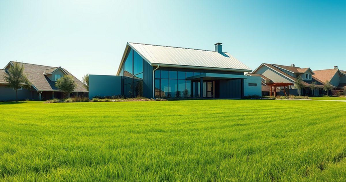 Casas com Telhado de Estrutura Metálica