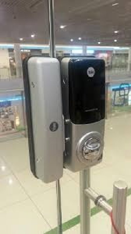 Fechadura digital biométrica porta de vidro